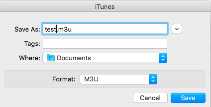 itunes playlist export m3u